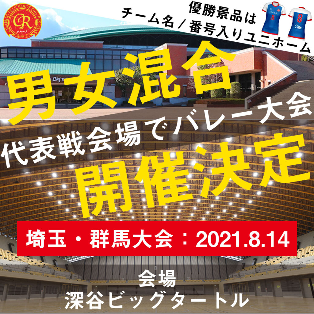 男女混合バレーボール大会を埼玉で開催 8 14深谷ビッグタートルで開催