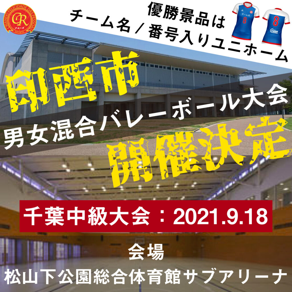 9/19松山下公園で男女混合バレーボール大会